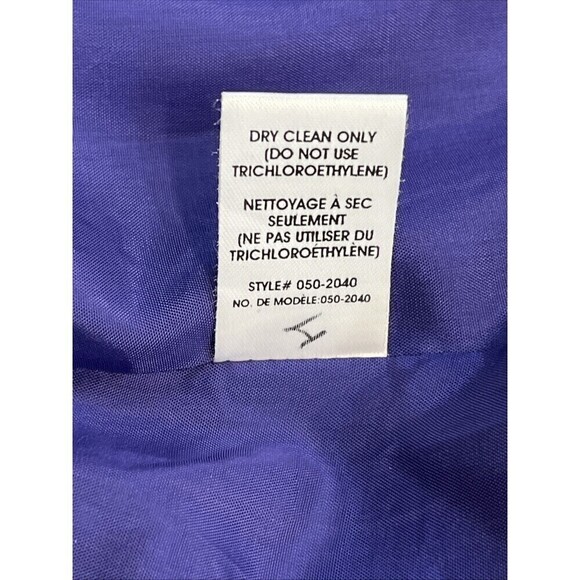 Nanette Lepore Womens Wool Blend Tweed Jacket 4 Purple Pockets zip Classic USA - Picture 8 of 11